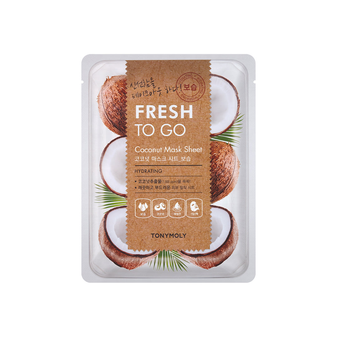 TONYMOLY - Tuchmaske mit Kokosnussextrakt Fresh To Go Coconut Mask Sheet