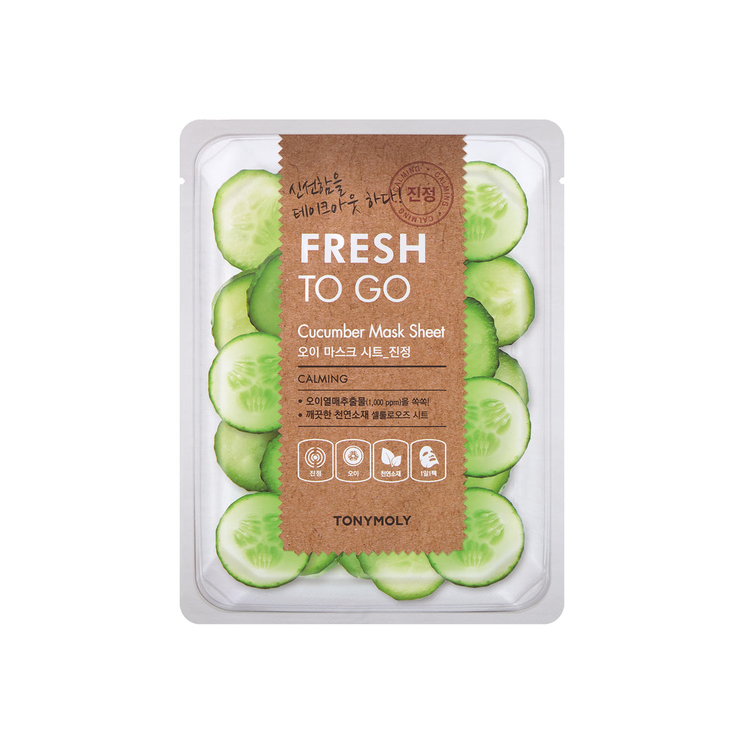 TONYMOLY - Tuchmaske mit Gurkenextrakt - Fresh To Go Cucumber Mask Sheet