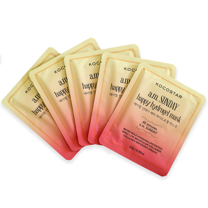 KOCOSTAR A.M. SUNDAY HAPPY HYDROGEL MASK 5 PCS - Gesichtsmaske